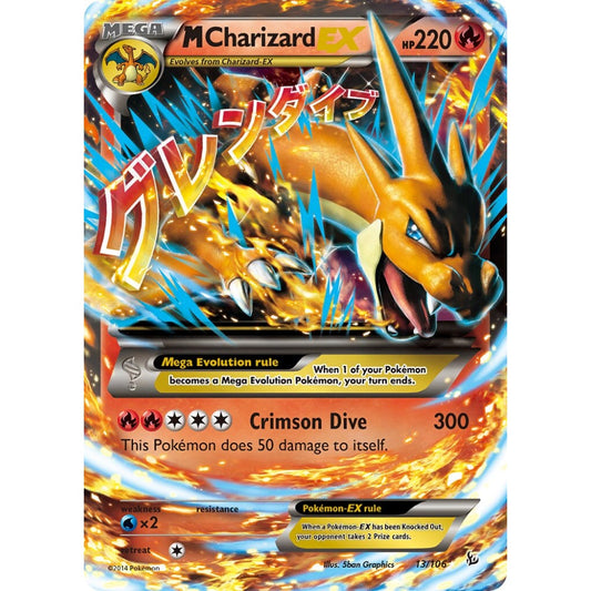 M Charizard-EX Rare Holo EX 13/106 Pokemon Card Game Flashfire