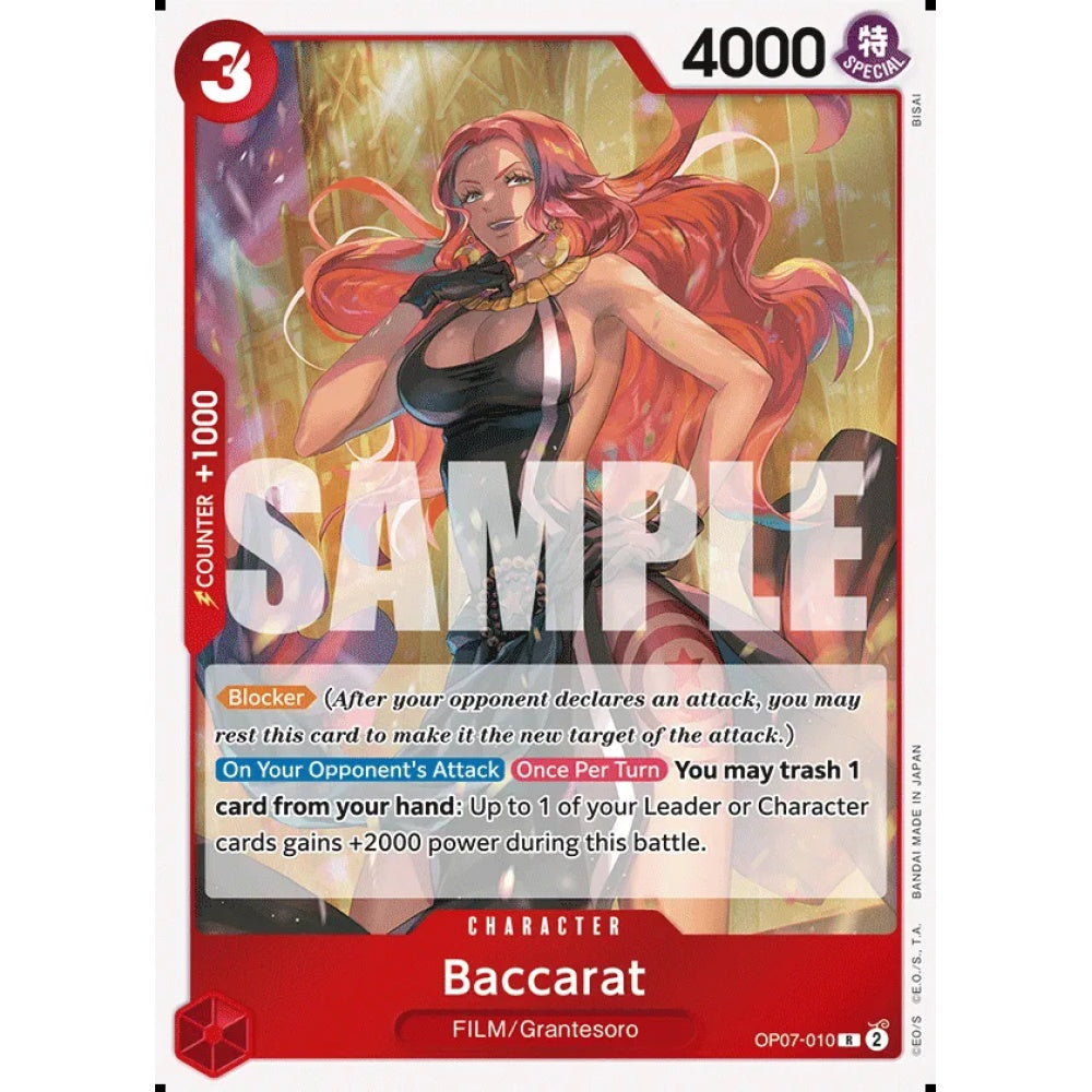 Baccarat, OP07-010, Rare, One Piece, 500 Years in the Future
