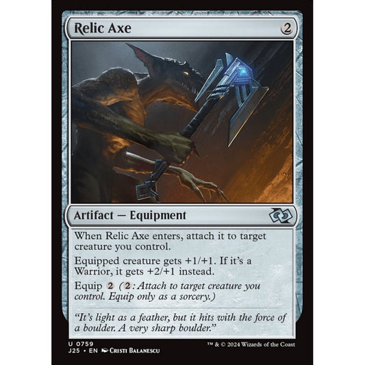 Relic Axe, 759, uncommon, Magic: The Gathering, Foundations Jumpstart