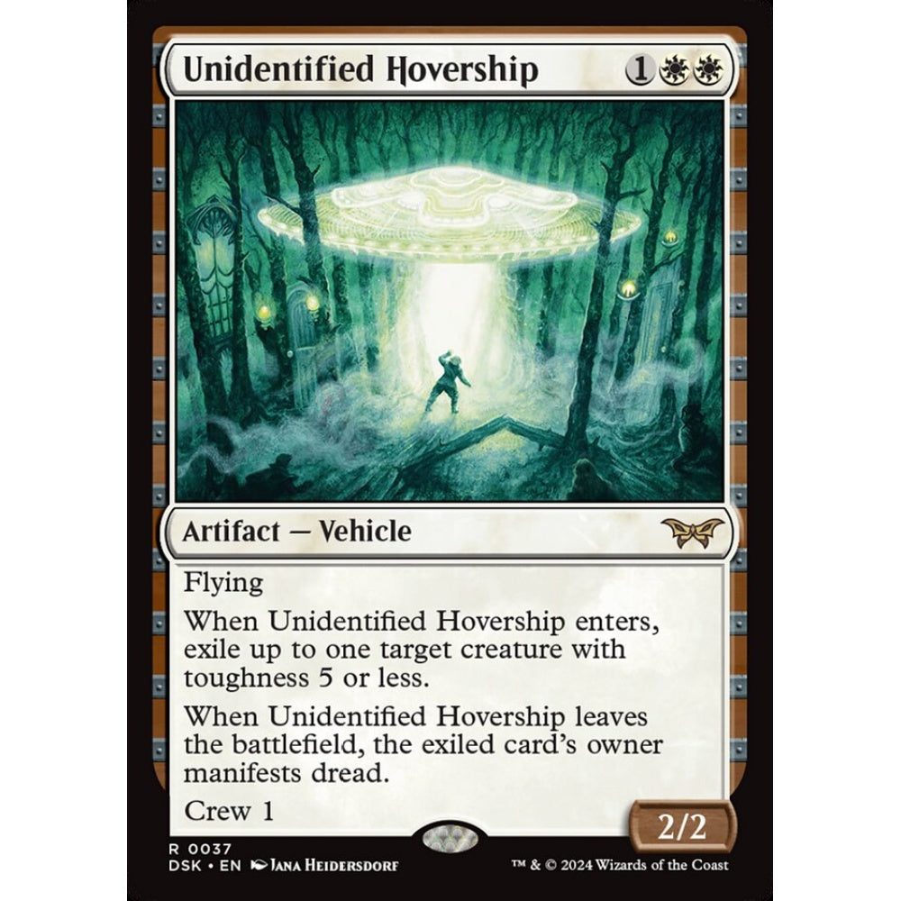 Unidentified Hovership, 37, rare, Magic: The Gathering, Duskmourn: House of Horror