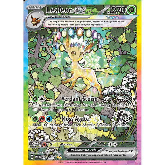 Leafeon ex Special Illustration Rare 144/131 Pokemon Card Game Prismatic Evolutions