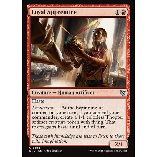 Loyal Apprentice, 104, uncommon, Magic: The Gathering, Aetherdrift Commander