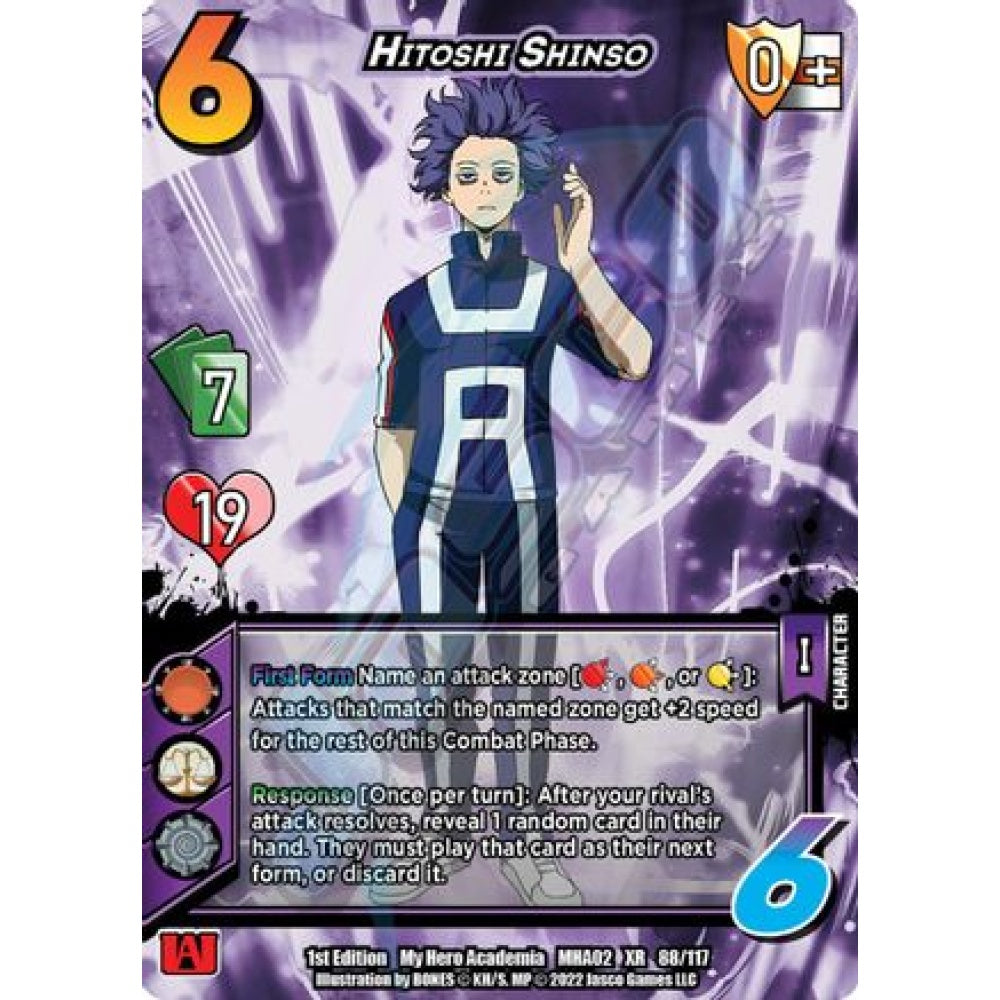 Hitoshi Shinso, 88/117, XR, UniVersus, MHA02 Crimson Rampage