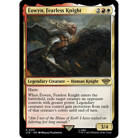 Éowyn, Fearless Knight, rare, 201, Magic the Gathering, The Lord of the Rings: Tales of Middle-earth