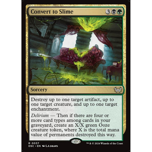 Convert to Slime, 37, rare, Magic: The Gathering, Duskmourn: House of Horror