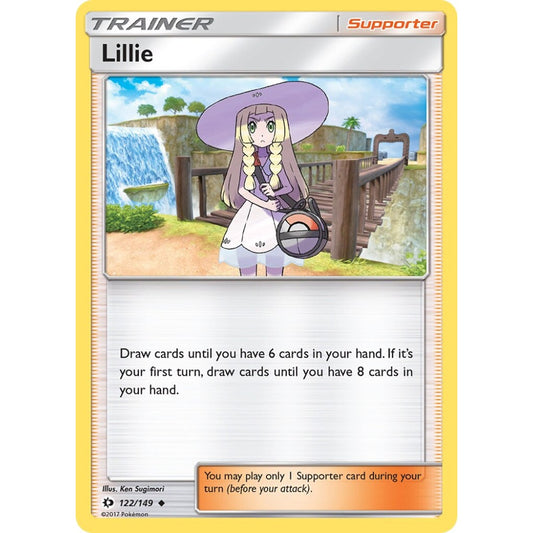Lillie Uncommon 122/149 Pokemon Card Game Sun & Moon