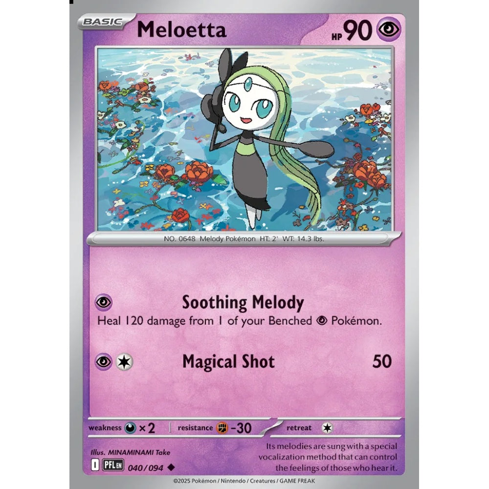 Meloetta Uncommon 040/094 Pokemon Card Game Phantasmal Flames