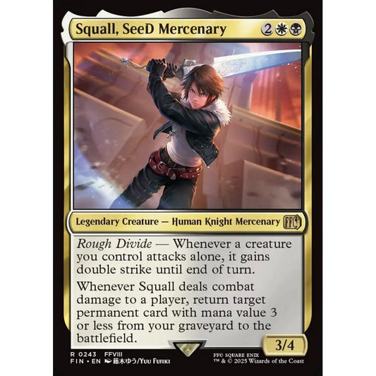 Squall, SeeD Mercenary rare 243 Magic the Gathering Final Fantasy