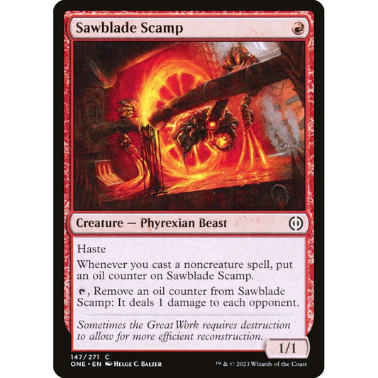 Sawblade Scamp, common, 147, Magic the Gathering, Phyrexia: All Will Be One