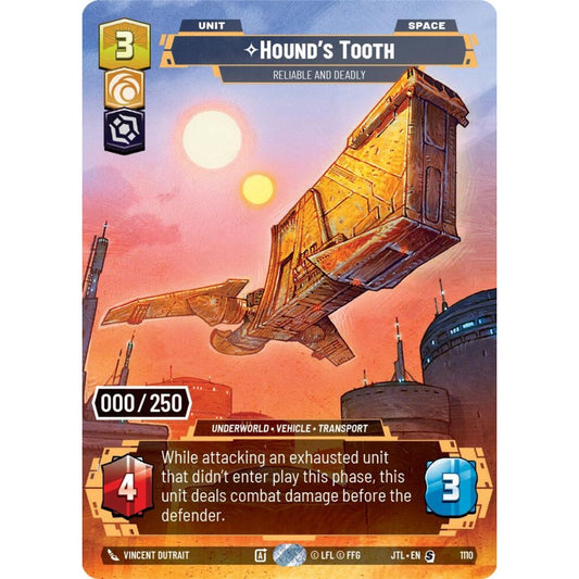 Hound's Tooth, S, JTL 1110) Prestige Serialized, Star Wars Unlimited