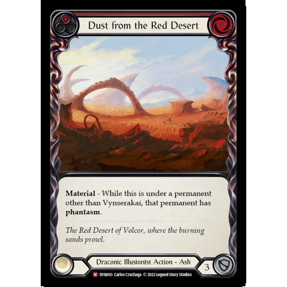 Dust from the Red Desert DYN003 Majestic Flesh & Blood Trading Card Game Dynasty in Regular Art