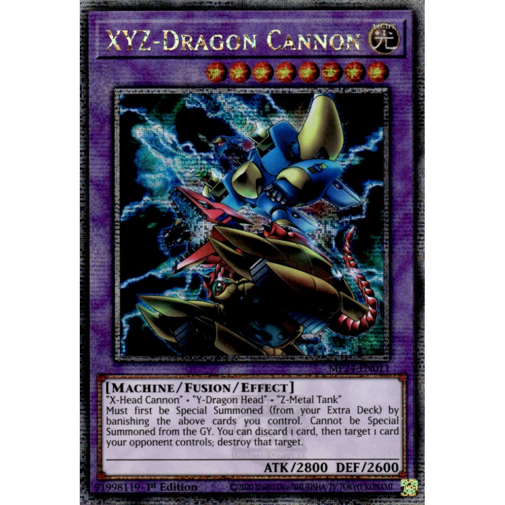 XYZ-Dragon Cannon MP24-EN011 QCR Quarter Century Secret Rare Yu-Gi-Oh 25th Anniversary Tin: Dueling Mirrors in Alt-Art Art