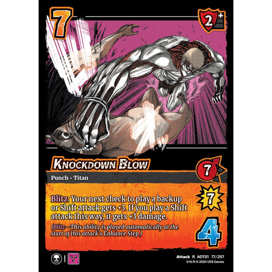 Knockdown Blow, 77/297, R, UniVersus, Attack on Titan: Battle for Humanity