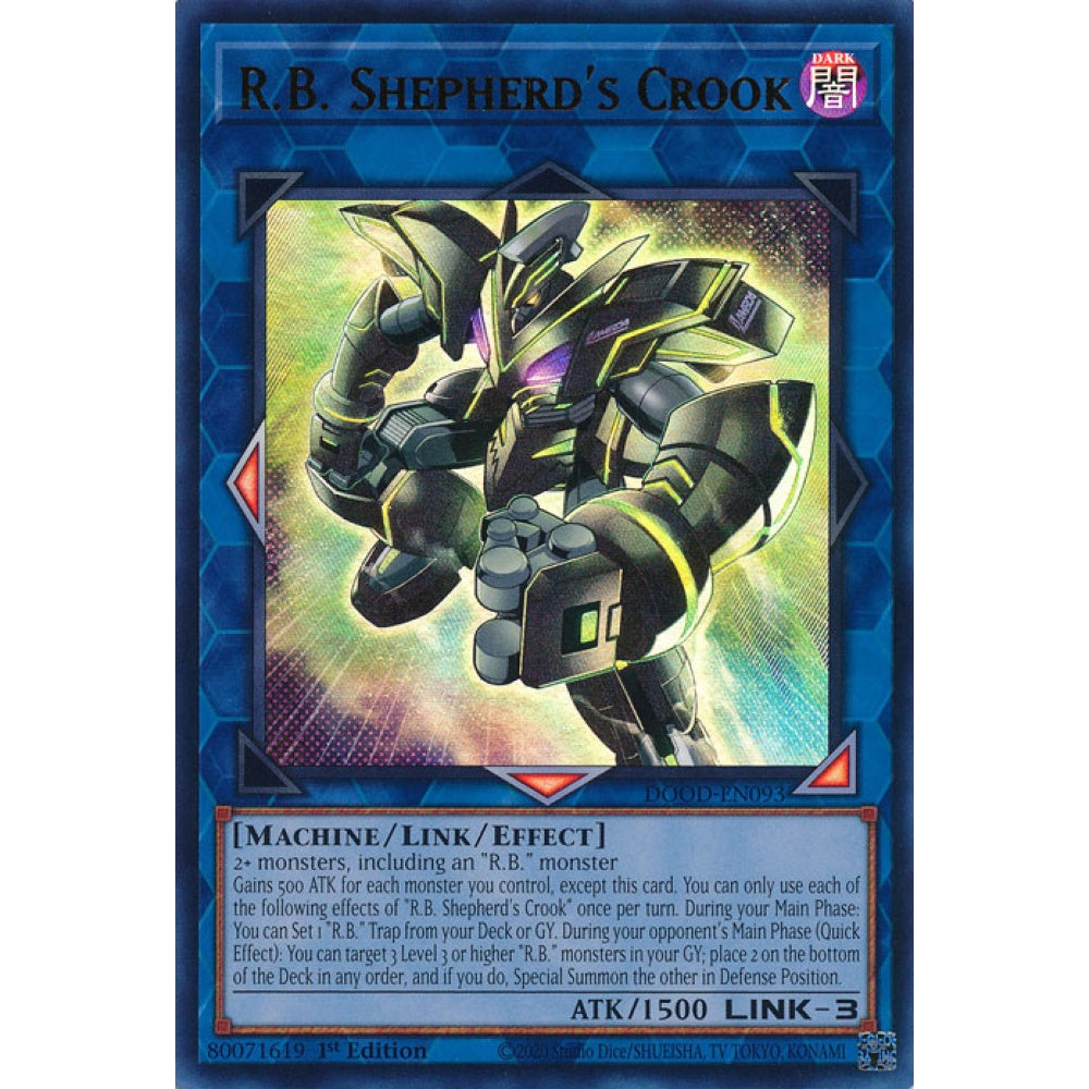 R.B. Shepherd's Crook DOOD-EN093 Ultra Ultra Rare Yu-Gi-Oh Doom of Dimensions in Art