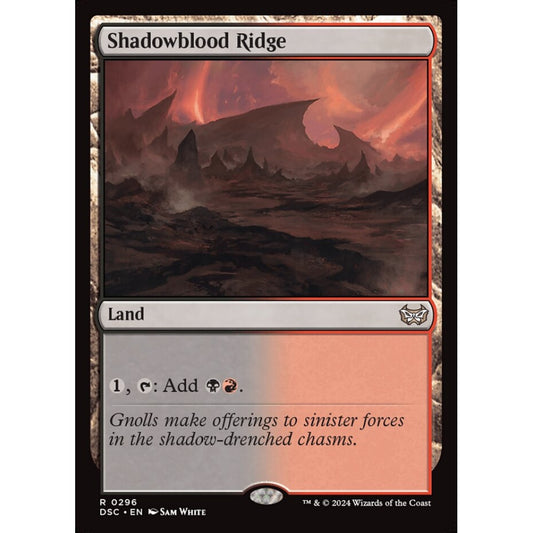 Shadowblood Ridge, 296, rare, Magic: The Gathering, Duskmourn: House of Horror
