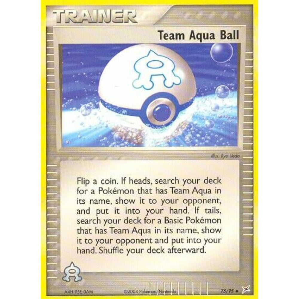 Team Aqua Ball Uncommon 75/95 Pokemon Card Game EX Team Magma vs Team Aqua