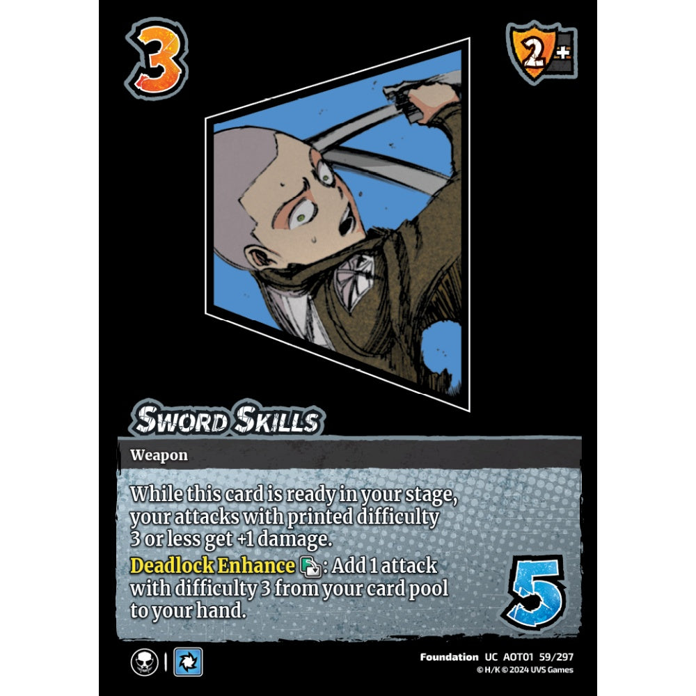 Sword Skills, 59/297, UC, UniVersus, Attack on Titan: Battle for Humanity