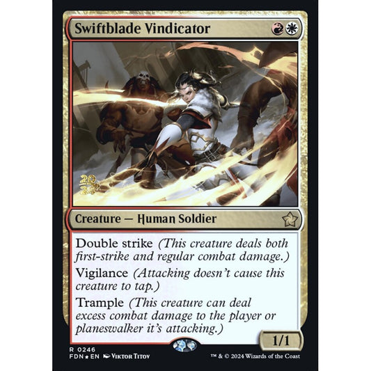Swiftblade Vindicator rare 246s Magic the Gathering Foundations Promos