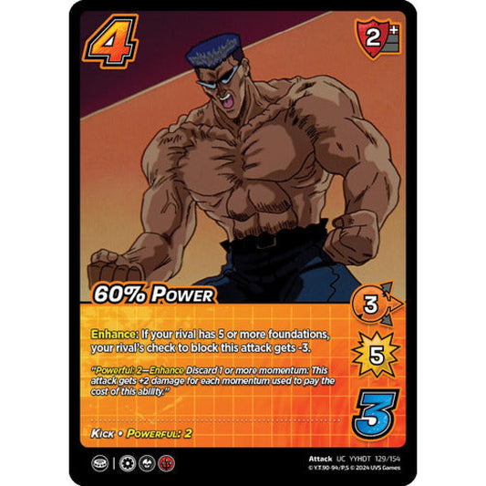 60% Power, 129/154, UC, UniVersus, Yu Yu Hakusho: Dark Tournament