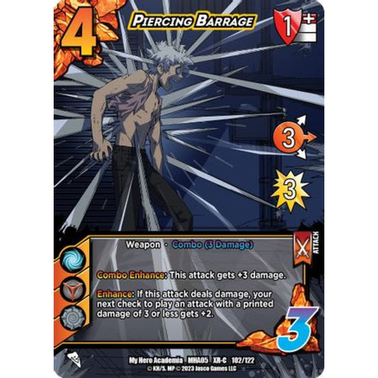 Piercing Barrage, 102/122, XR-C, UniVersus, MHA05 Undaunted Raid
