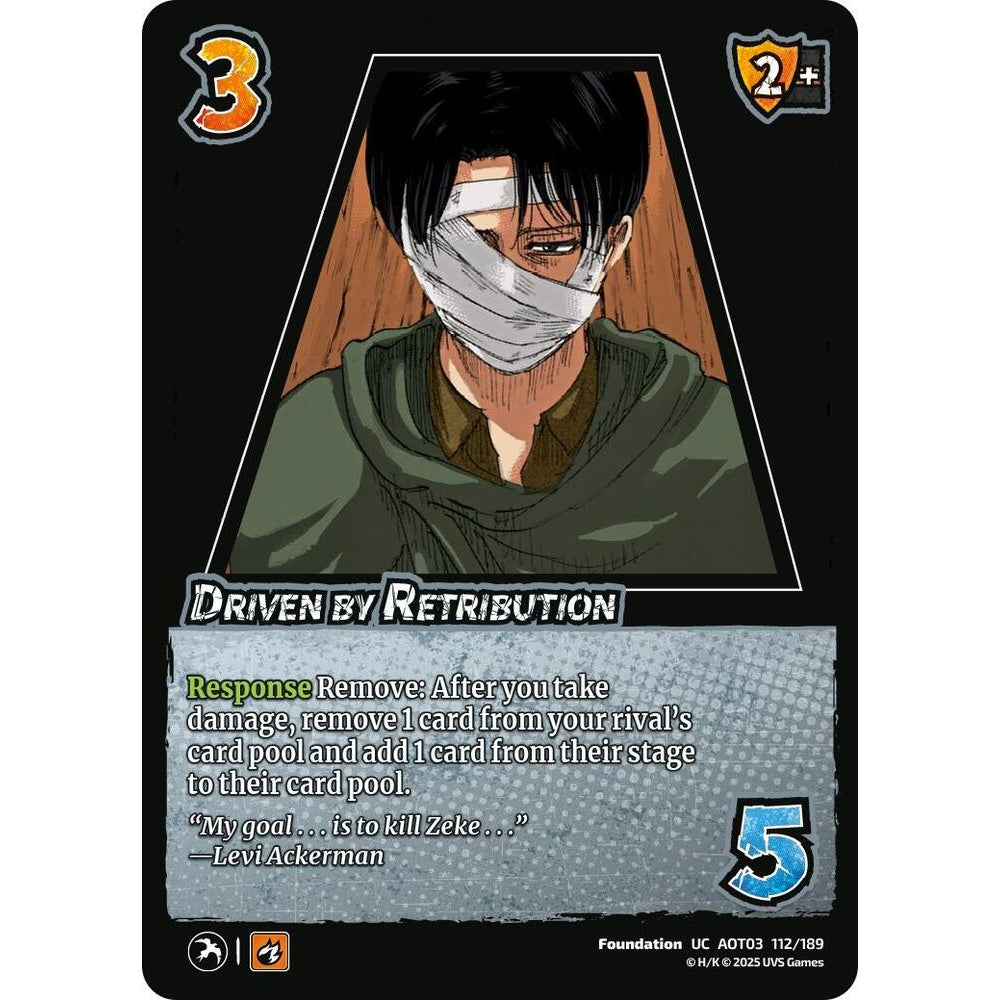Driven by Retribution 112/189 AOT03 Universus Attack on Titan: Apocalypse Foundation UC