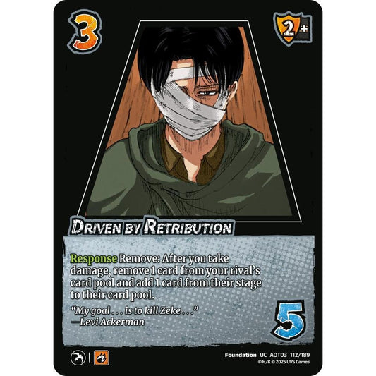 Driven by Retribution 112/189 AOT03 Universus Attack on Titan: Apocalypse Foundation UC