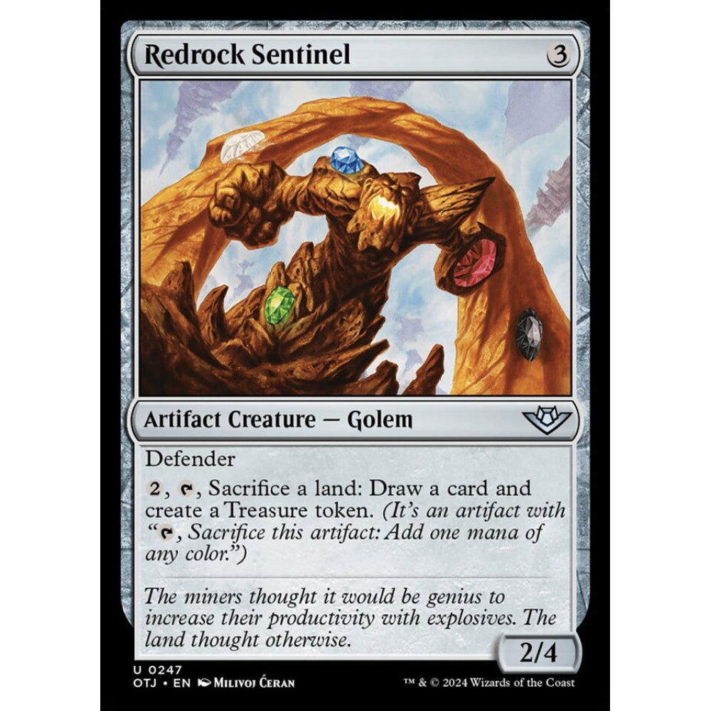 Redrock Sentinel, 247, uncommon, Magic: The Gathering, Outlaws of Thunder Junction