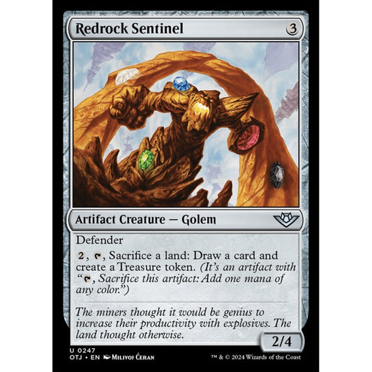 Redrock Sentinel, 247, uncommon, Magic: The Gathering, Outlaws of Thunder Junction