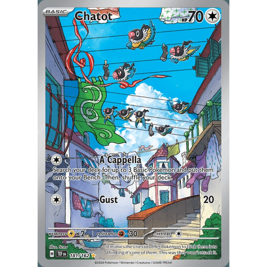 Chatot Illustration Rare 181/162 Pokemon Card Game Temporal Forces