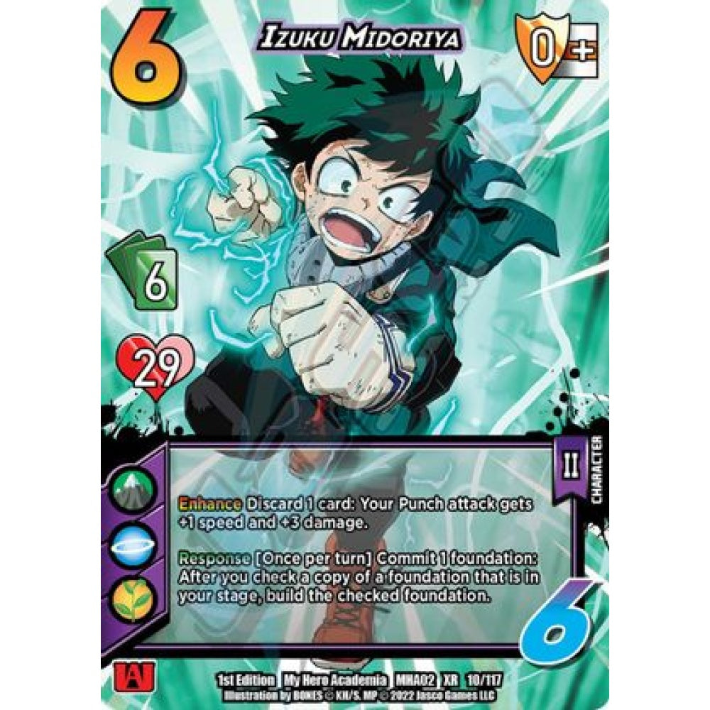 Izuku Midoriya, 10/117, XR, UniVersus, MHA02 Crimson Rampage