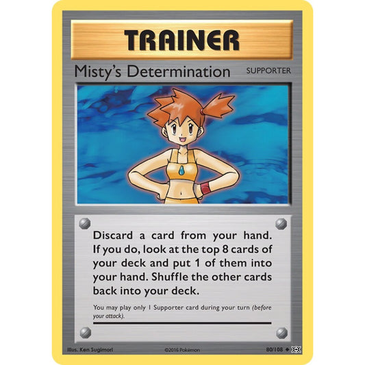 Misty's Determination Uncommon 80/108 Pokemon Card Game Evolutions