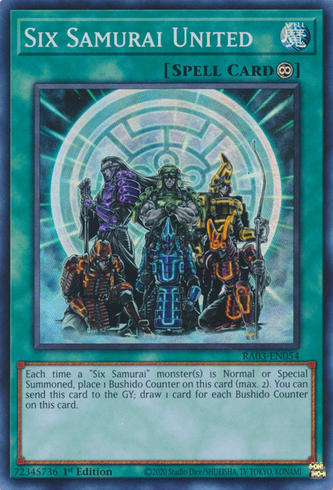 Six Samurai United RA03-EN054 Platinum Platinum Secret Rare Yu-Gi-Oh Quarter Century Bonanza in Art