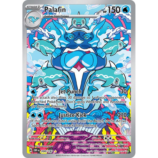 Palafin Illustration Rare 200/197 Pokemon Card Game Obsidian Flames