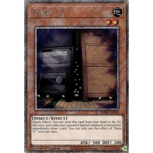 Maxx "C" (Platinum Secret Rare) RA04-EN150 Platinum Rare Yu-Gi-Oh Quarter Century Stampede