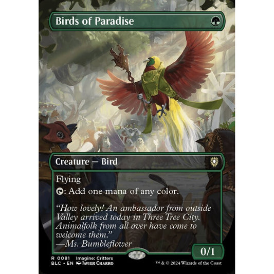 Birds of Paradise, 81, rare, Magic: The Gathering, Bloomburrow