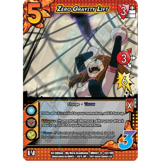 Zero Gravity Lift, 131/180, C, UniVersus, MHA01 My Hero Academia