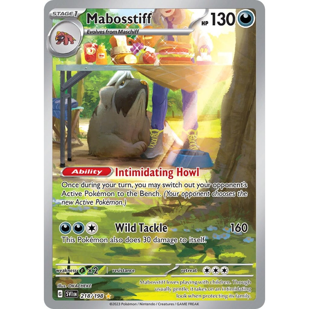 Mabosstiff Illustration Rare 218/198 Pokemon Card Game Scarlet & Violet
