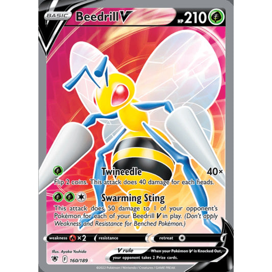 Beedrill V Full Art 160/189 Pokemon Card Game Astral Radiance