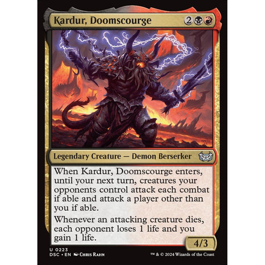 Kardur, Doomscourge, 223, uncommon, Magic: The Gathering, Duskmourn: House of Horror