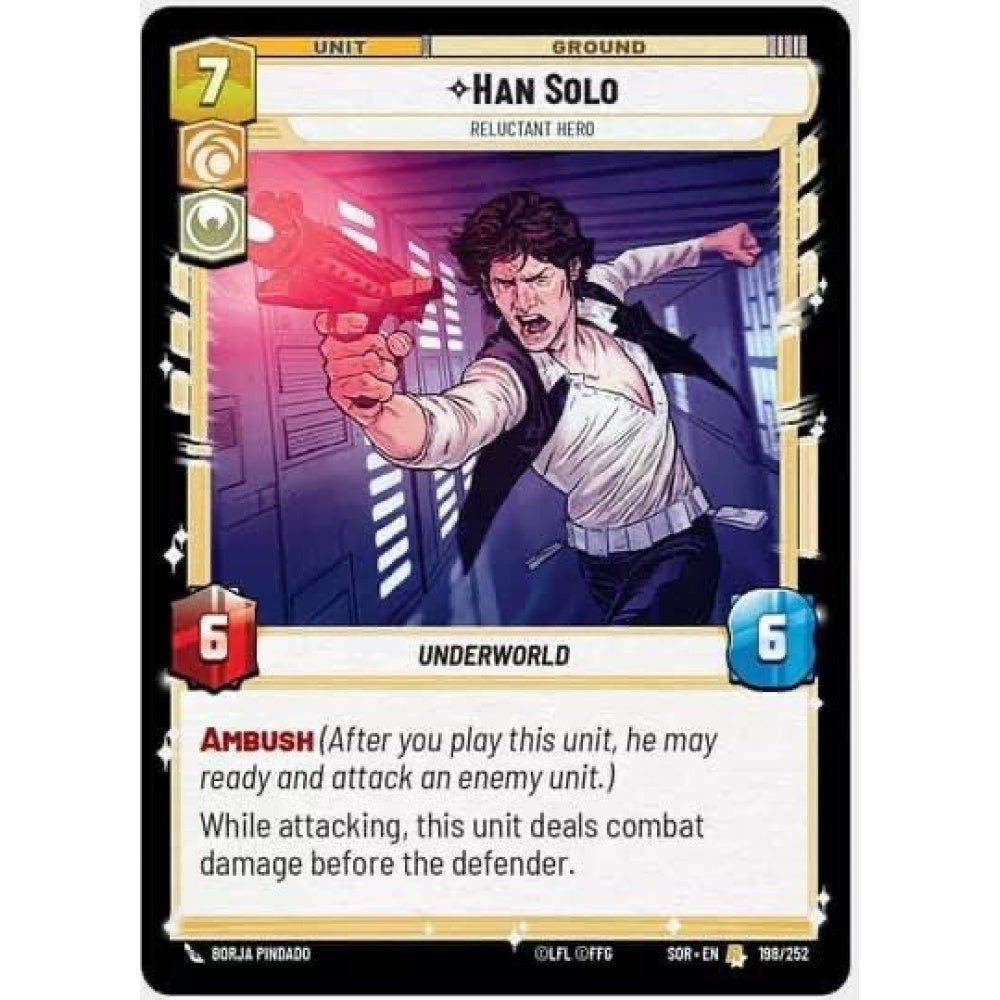 Han Solo, 198, R, Star Wars Unlimited, Sparks Of Rebellion