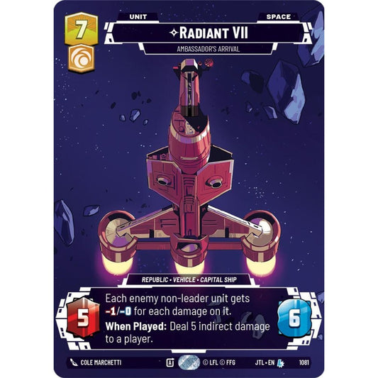 Radiant VII, L, JTL 1081) Prestige Foil, Star Wars Unlimited