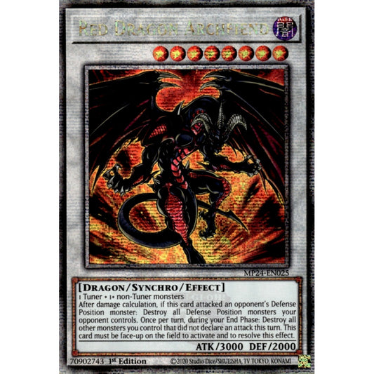 Red Dragon Archfiend MP24-EN025 QCR Quarter Century Secret Rare Yu-Gi-Oh 25th Anniversary Tin: Dueling Mirrors in Art