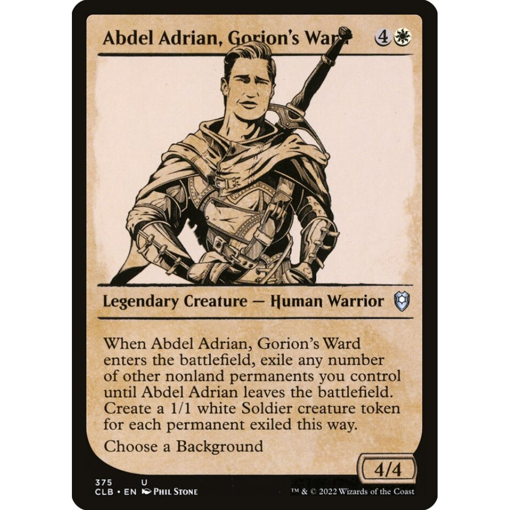 Abdel Adrian, Gorion's Ward uncommon 375 Magic the Gathering Commander Legends: Battle for Baldur's Gate
