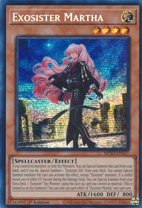Exosister Martha MP23-EN127 Prismatic Prismatic Secret Rare Yu-Gi-Oh 25th Anniversary Tin: Dueling Heroes Mega Pack in Art