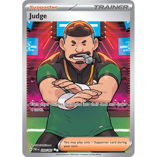 Judge Ultra Rare 228/091 Pokemon Card Game Paldean Fates