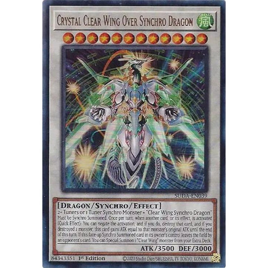 Crystal Clear Wing Over Synchro Dragon SUDA-EN039 Ultra Yu-Gi-Oh Supreme Darkness