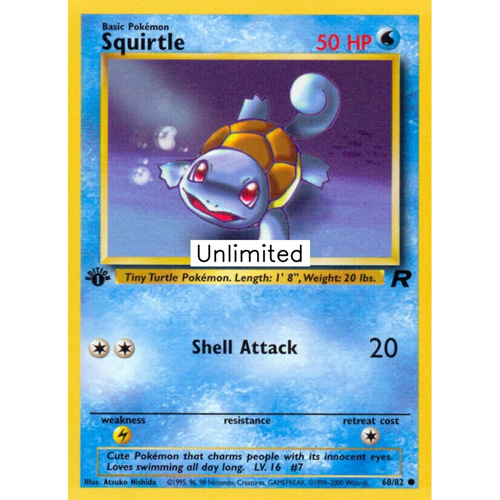 Squirtle Common 68/82 Pokemon Card Game Team Rocket