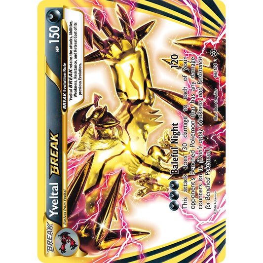 Yveltal BREAK Rare BREAK 66/114 Pokemon Card Game Steam Siege