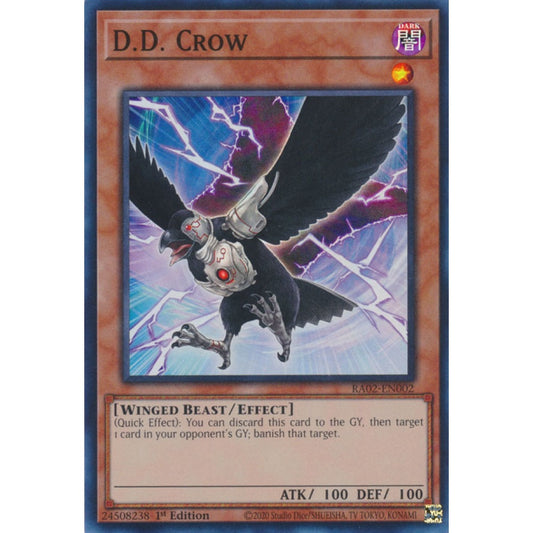 D.D. Crow RA02-EN002 QCR Quarter Century Secret Rare Yu-Gi-Oh 25th Anniversary Rarity Collection II in Art
