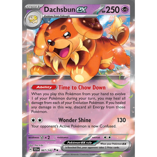 Dachsbun ex Double Rare 067/142 Pokemon Card Game Stellar Crown
